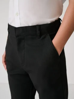 Clarks Black Slim Fit Boys Fastening School Trousers Online