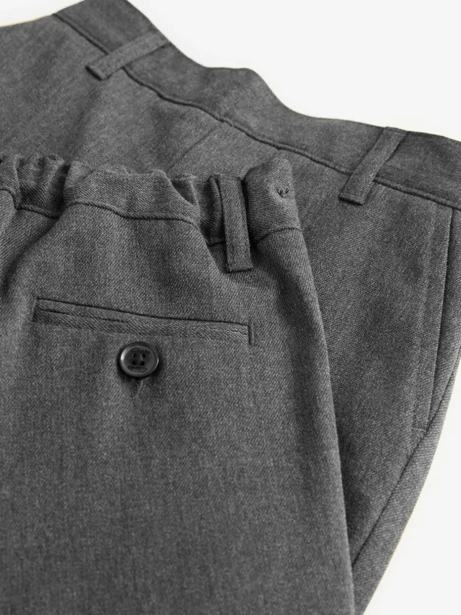 Clarks Pull On Regular Fit Trousers 2 Pack Grey Sale