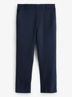 Clarks Pull On Regular Fit Trousers 2 Pack Navy Clearance