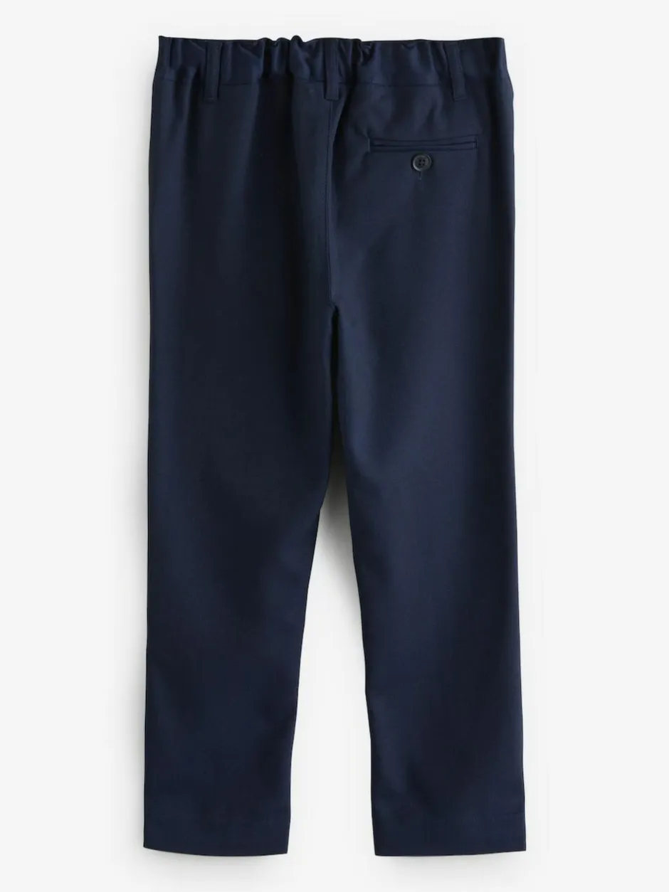 Clarks Pull On Regular Fit Trousers 2 Pack Navy Clearance