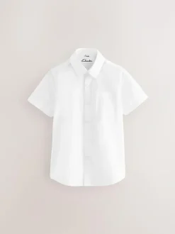Clarks White Short Sleeve School Shirts 5 Pack Hot