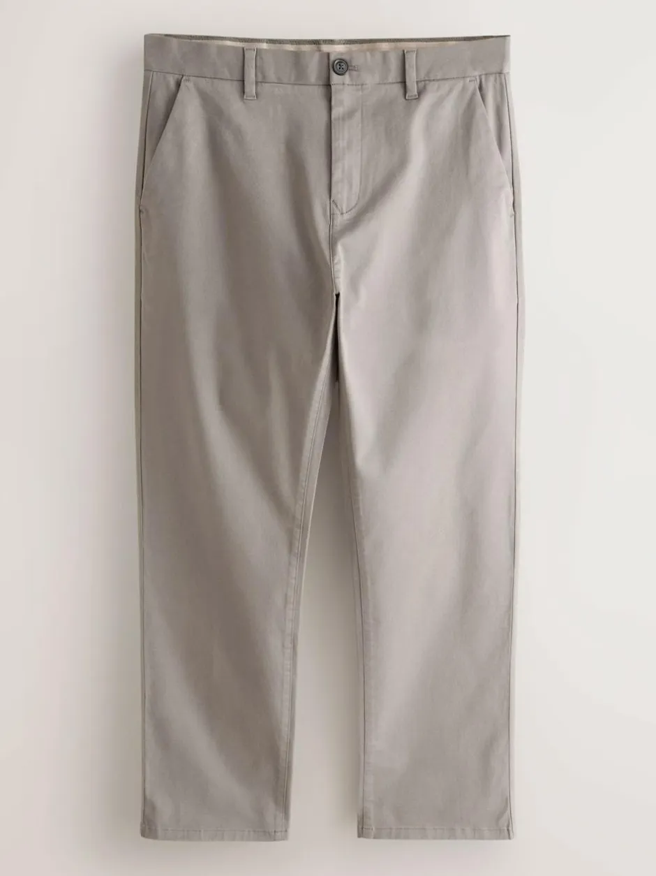 Next Clay Straight Fit Stretch Chinos Trousers Sale