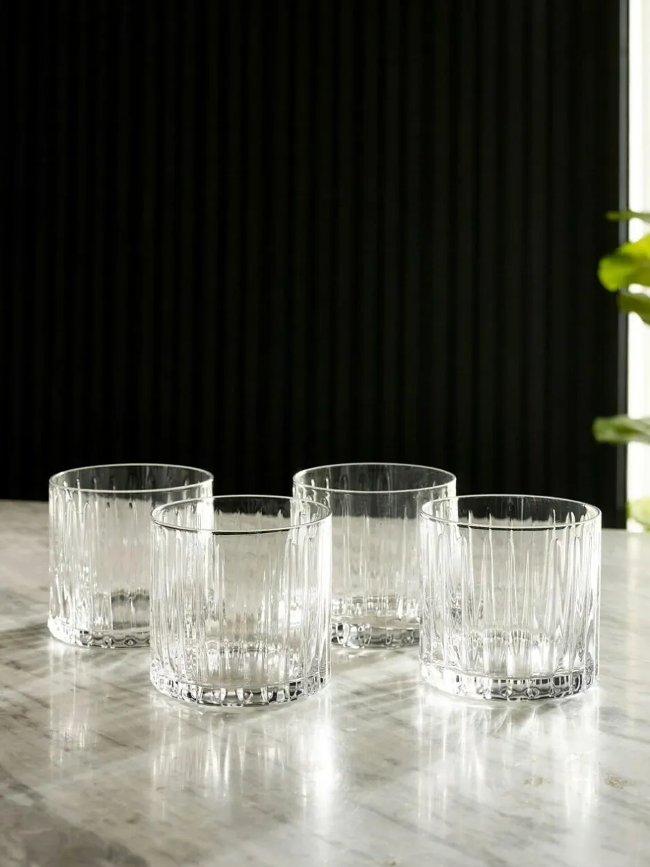 Next Clear Collins Set of 4 Short Tumbler Glasses Clearance