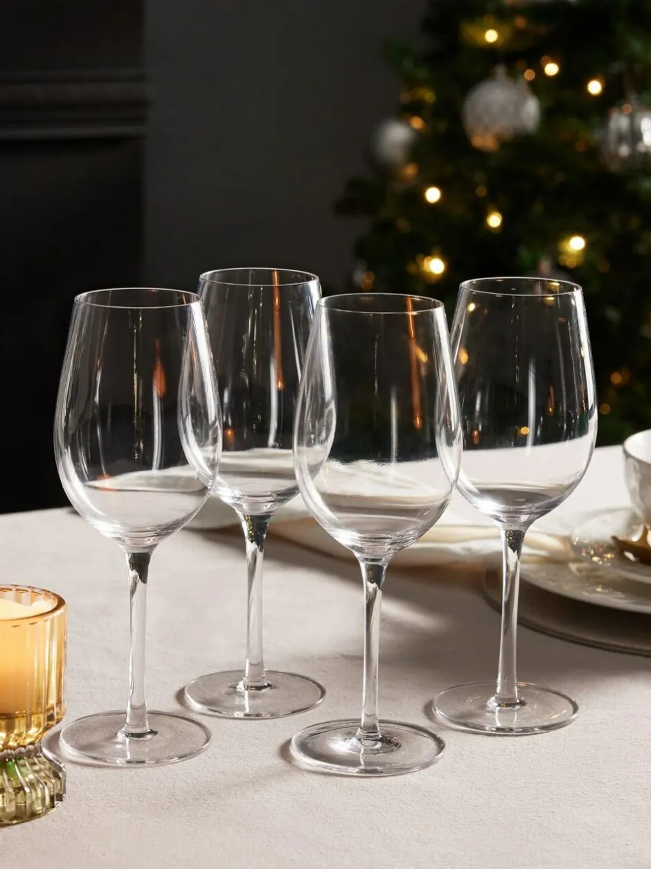 Next Clear Nova Wine Glasses Set of 4 White Wine Glasses