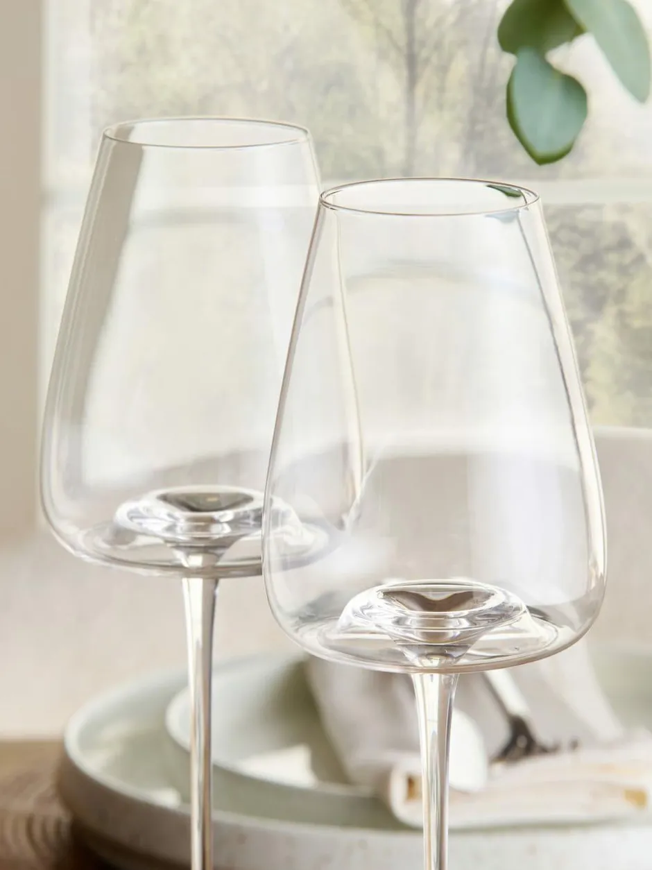 Next Clear Tapered Set of 4 White Wine Glasses Discount