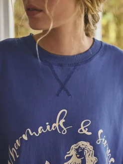 Next Cobalt Blue Graphic Nightie Clearance