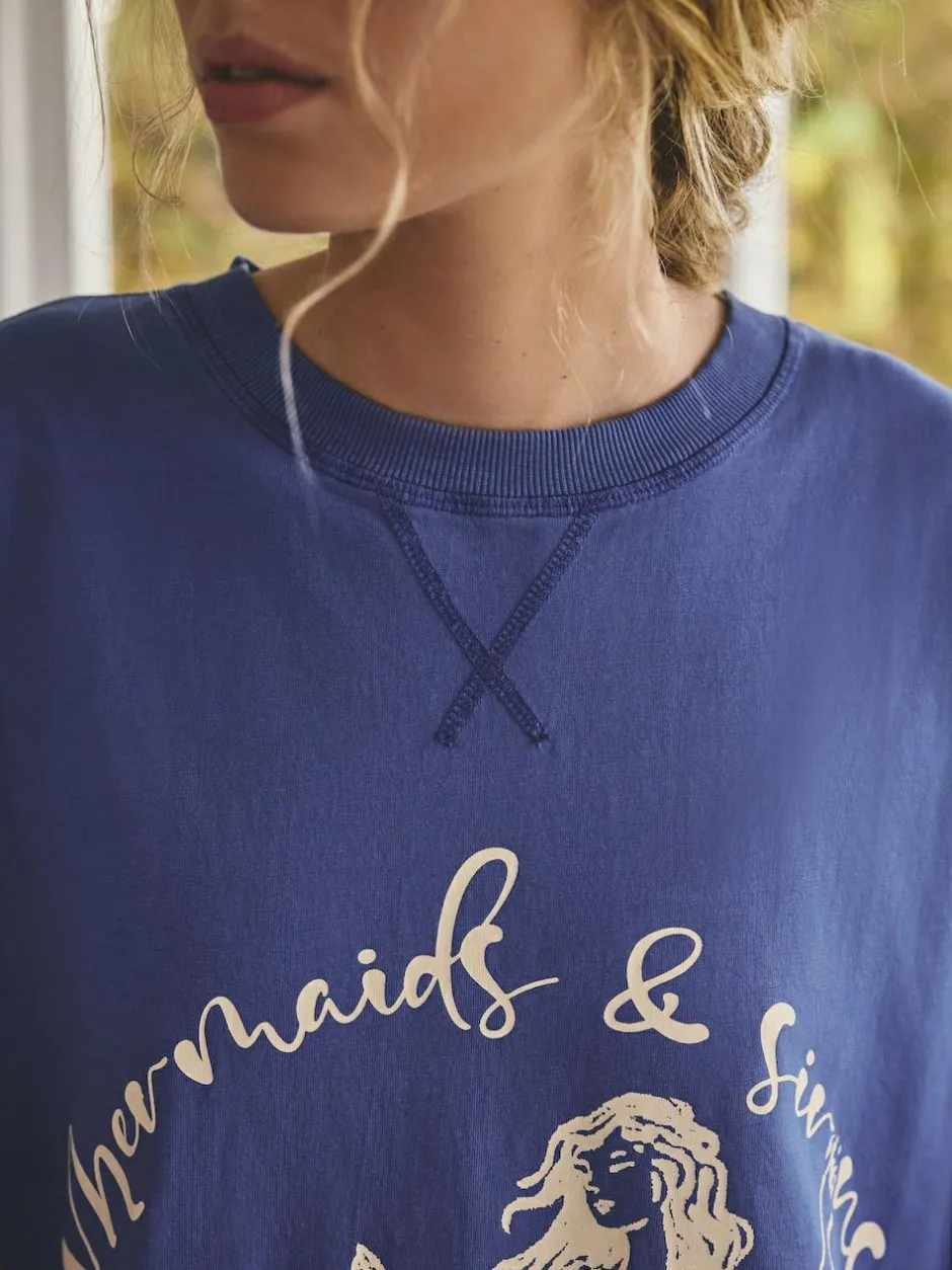 Next Cobalt Blue Graphic Nightie Clearance