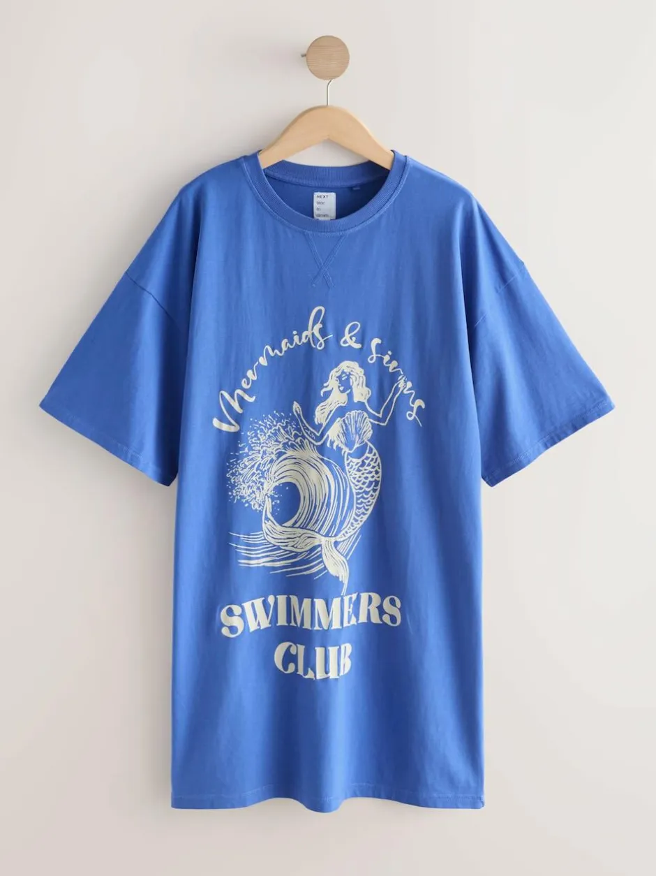 Next Cobalt Blue Graphic Nightie Clearance