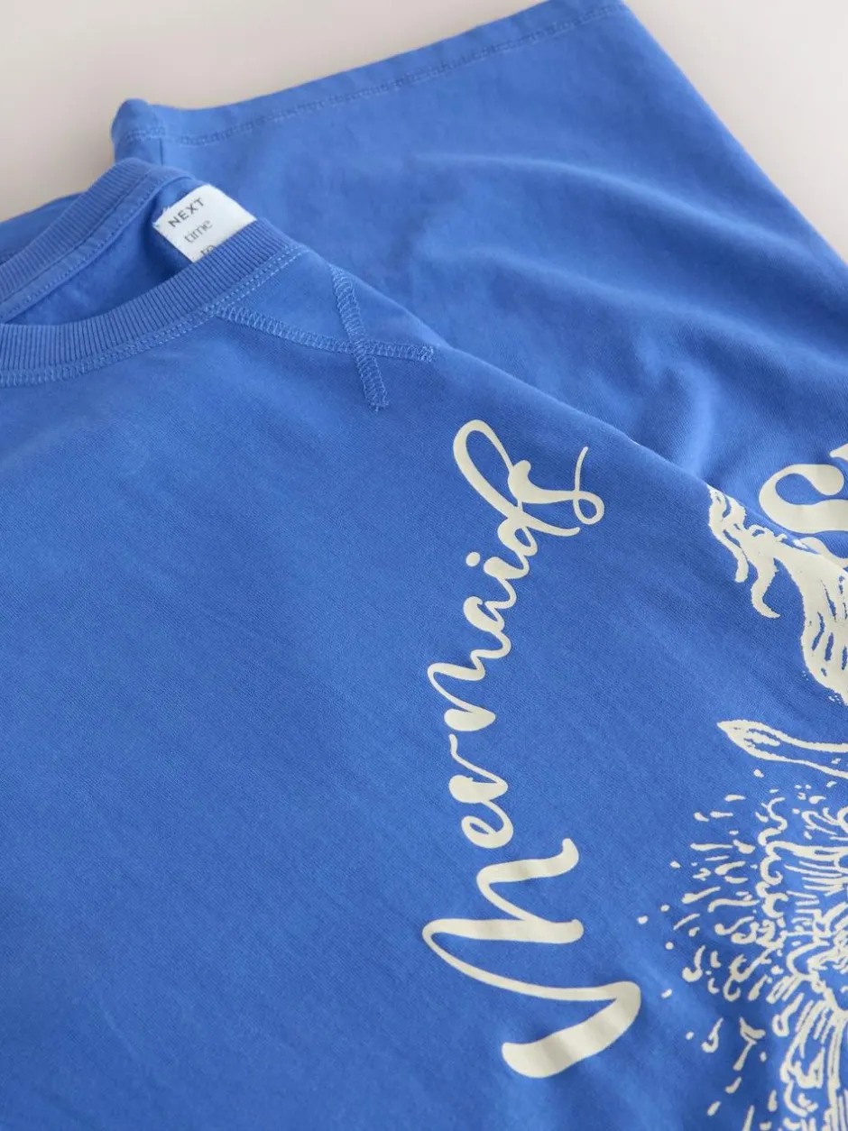 Next Cobalt Blue Graphic Nightie Clearance