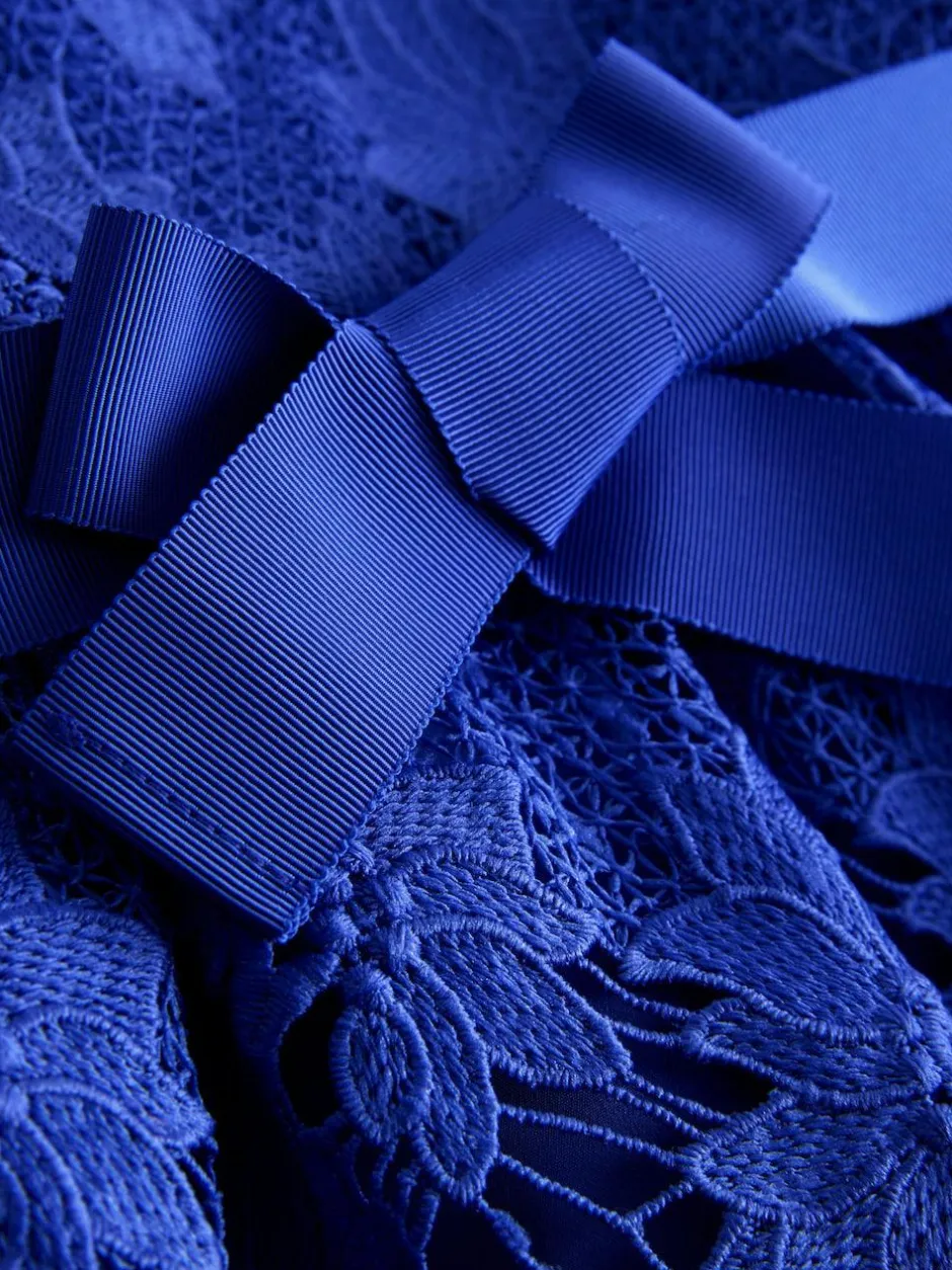 Next Lace Occasion Dress (3-16yrs) Cobalt Blue Best