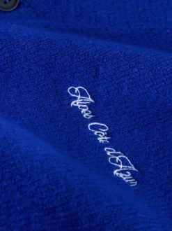 Next Regular Fit Embroidered Chest Motif Cardigan Cobalt Blue Hot