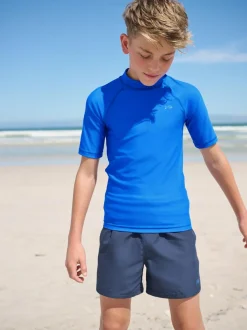 Next Cobalt Blue Short Sleeve Rash Vest (1.5-16yrs) New