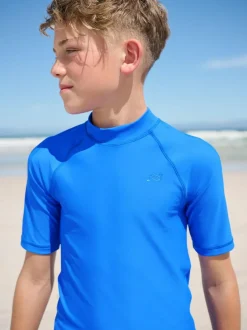 Next Cobalt Blue Short Sleeve Rash Vest (1.5-16yrs) New