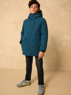 Next Waterproof Parka Coat (3-17yrs) Cobalt Blue Best