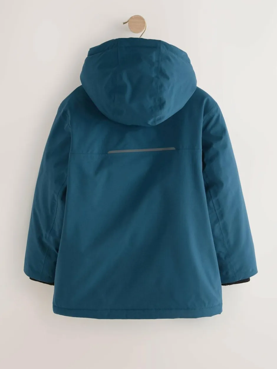 Next Waterproof Parka Coat (3-17yrs) Cobalt Blue Best