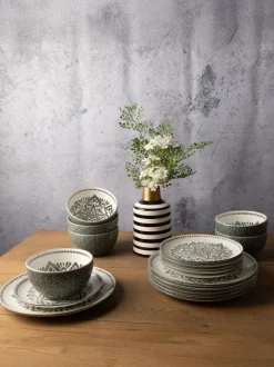 Code Maison 12 Piece Inari Dinner Set Green New