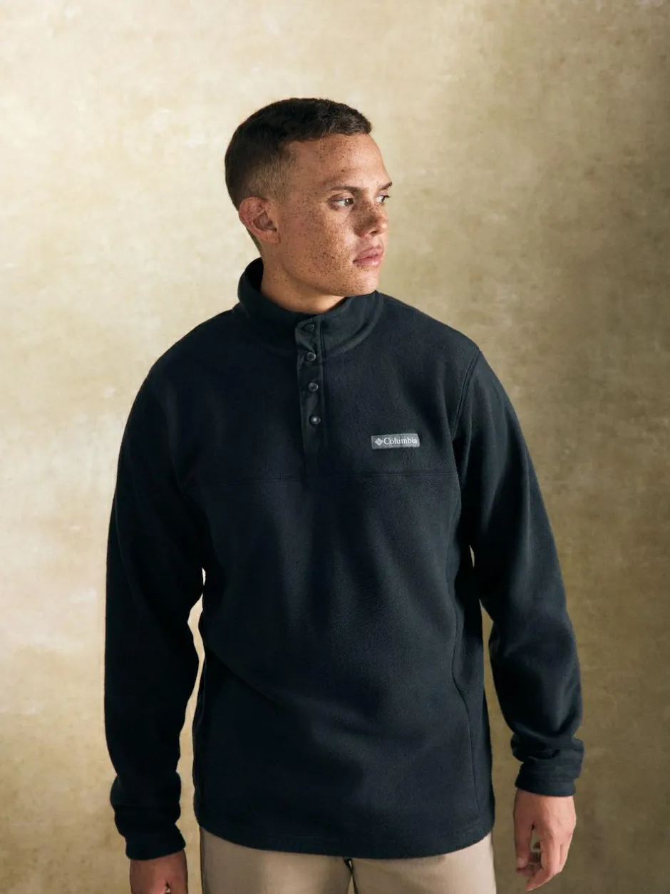Columbia Mens Steens Mountain II Half Snap Fleece Black Discount