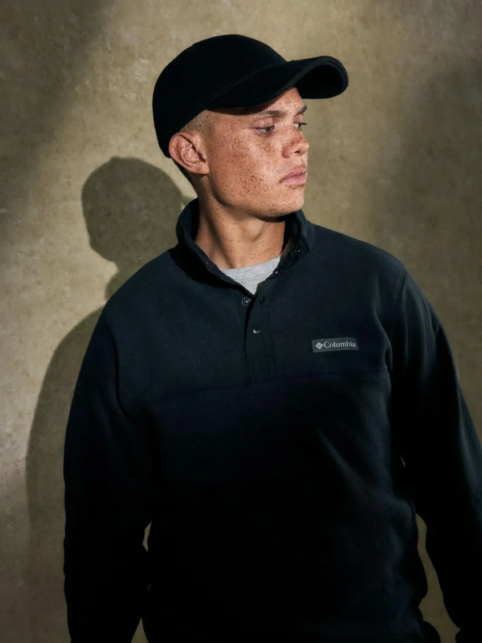 Columbia Mens Steens Mountain II Half Snap Fleece Black Discount