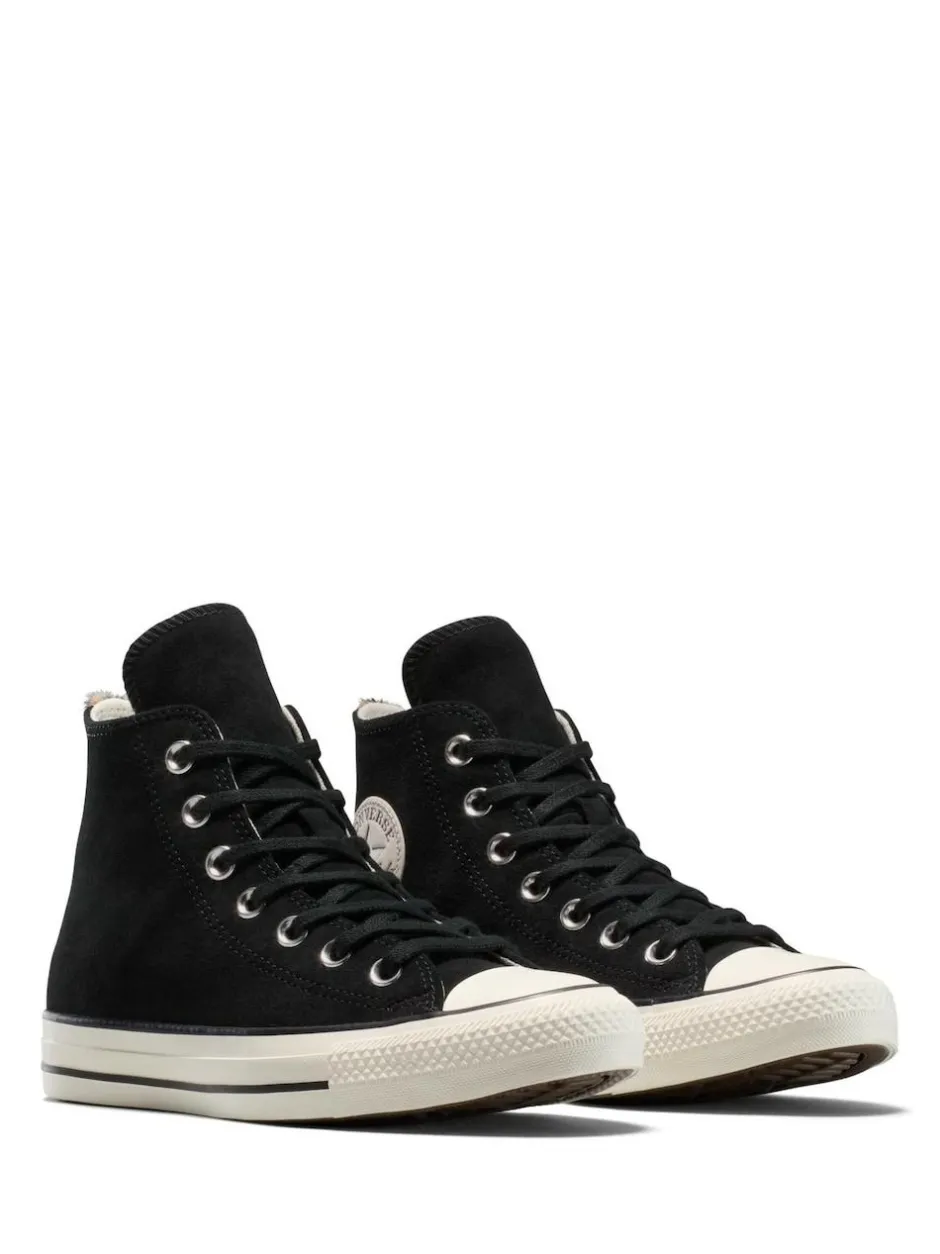 Converse Chuck Taylor Suede All Over High Trainers Leopard Black Outlet