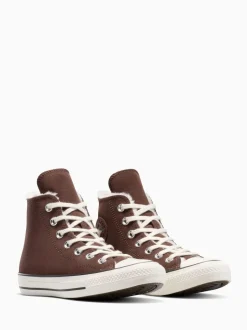 Converse Chuck Taylor All Star Winter Luxe High Trainers Natural Discount