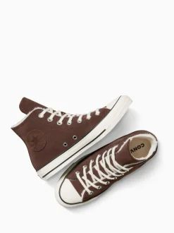 Converse Chuck Taylor All Star Winter Luxe High Trainers Natural Discount