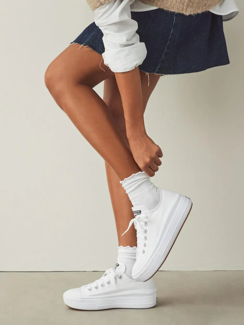 Converse All Star Move Chuck Ox Platform Trainers White Online