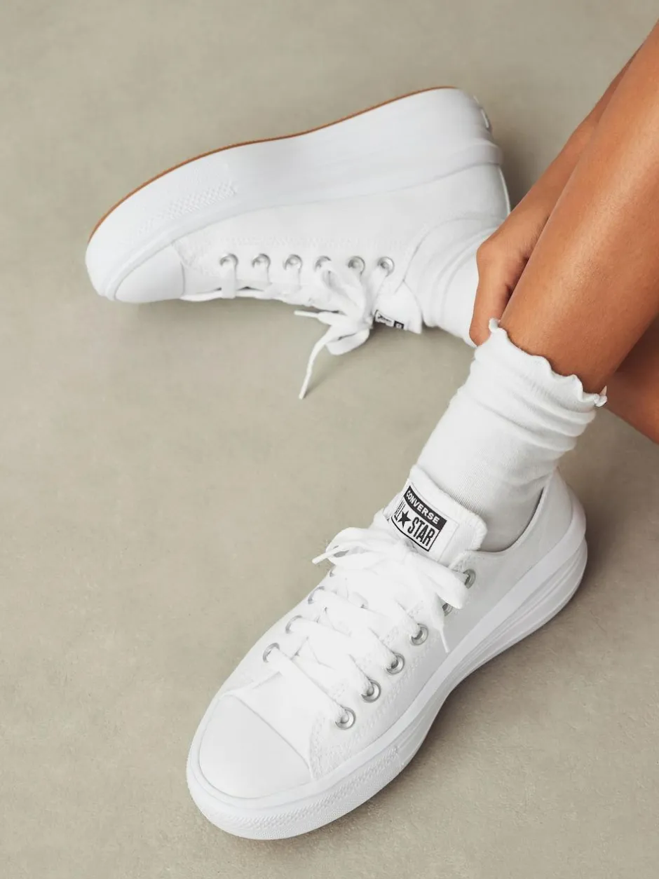 Converse All Star Move Chuck Ox Platform Trainers White Online
