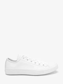 Converse White Chuck Taylor All Stars Leather Ox Trainers Discount