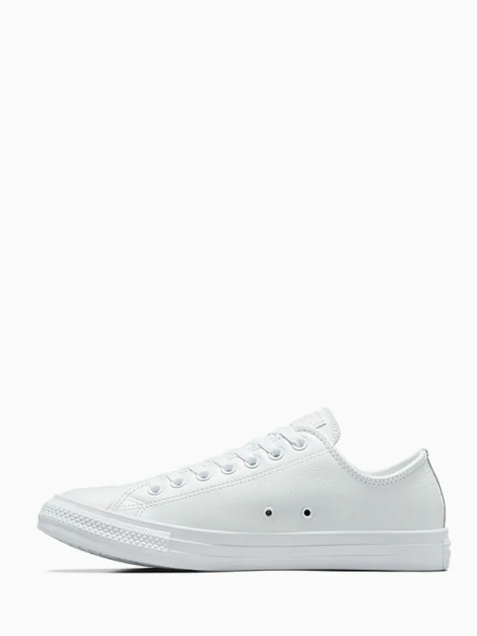 Converse White Chuck Taylor All Stars Leather Ox Trainers Discount