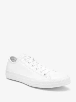 Converse White Chuck Taylor All Stars Leather Ox Trainers Discount