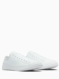 Converse White Chuck Taylor All Stars Leather Ox Trainers Discount