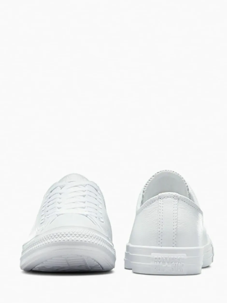 Converse White Chuck Taylor All Stars Leather Ox Trainers Discount