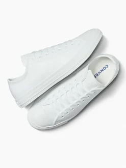 Converse White Chuck Taylor All Stars Leather Ox Trainers Discount