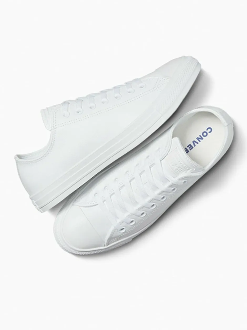 Converse White Chuck Taylor All Stars Leather Ox Trainers Discount