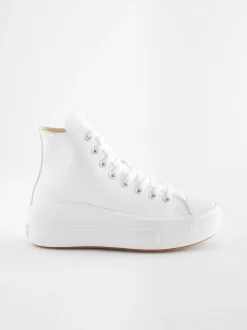 Converse Chuck Taylor All Star Move Platform Leather White New