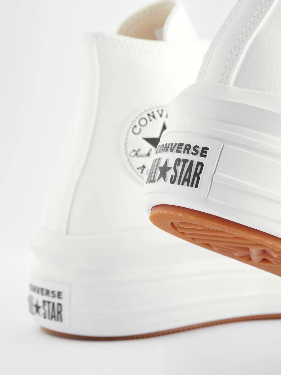 Converse Chuck Taylor All Star Move Platform Leather White New