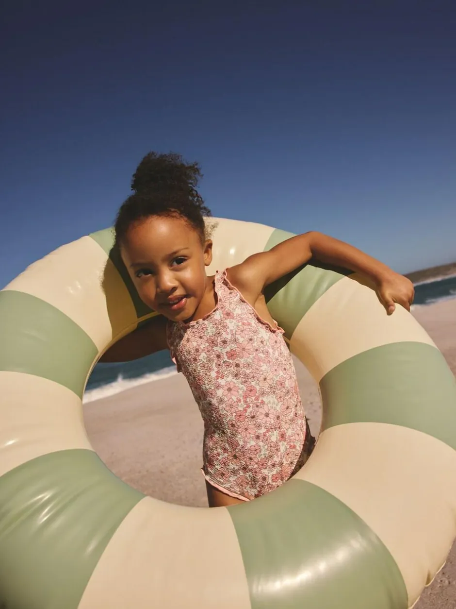 Next Lettuce Edge Swimsuit (3mths-7yrs) Coral Pink Ditsy Floral Online