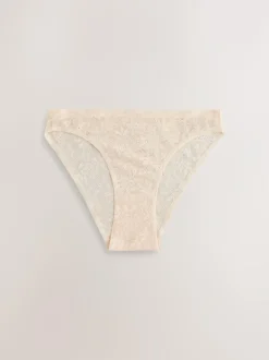 Next High Leg All-Over Lace No VPL Knickers 3 Pack Coral Pink Online