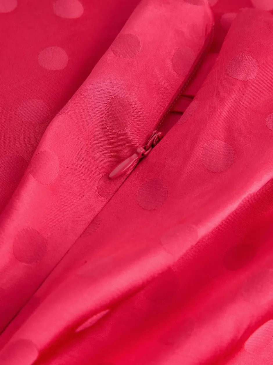 Next Jacquard Polka Dot Satin Skirt Coral/Pink Best