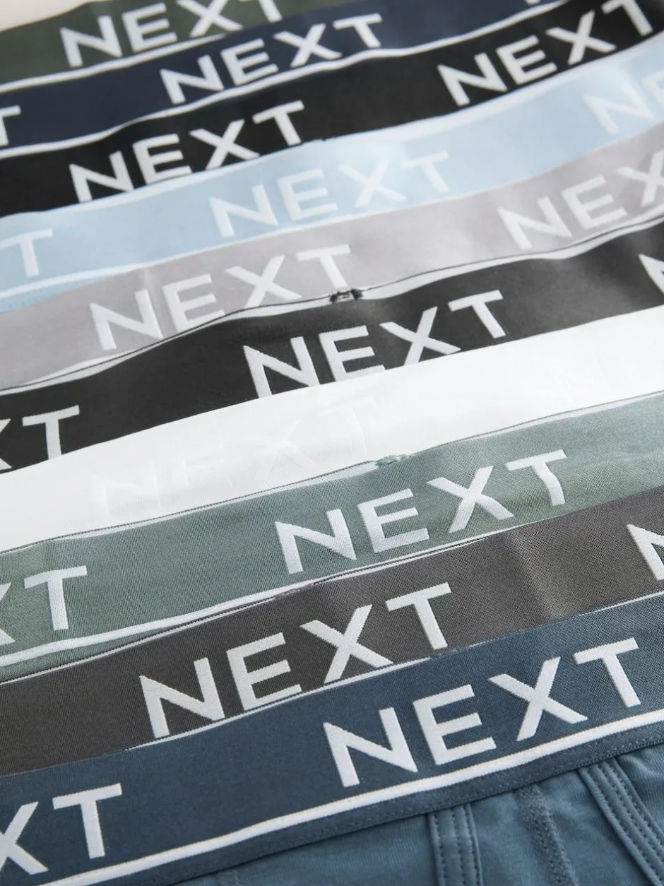 Next Core Grey/ Greens A-Front Boxers 10 Pack Sale