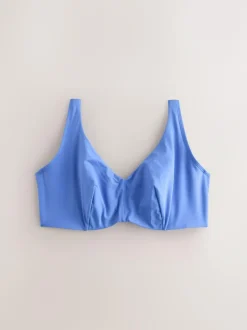 Next F - K Ultimate Support Wired Crop Bikini Top Cornflower Blue Best