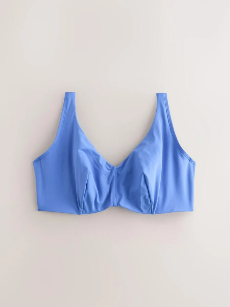 Next F - K Ultimate Support Wired Crop Bikini Top Cornflower Blue Best