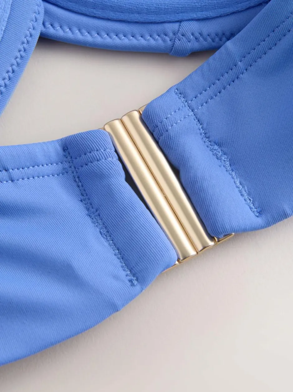 Next F - K Ultimate Support Wired Crop Bikini Top Cornflower Blue Best