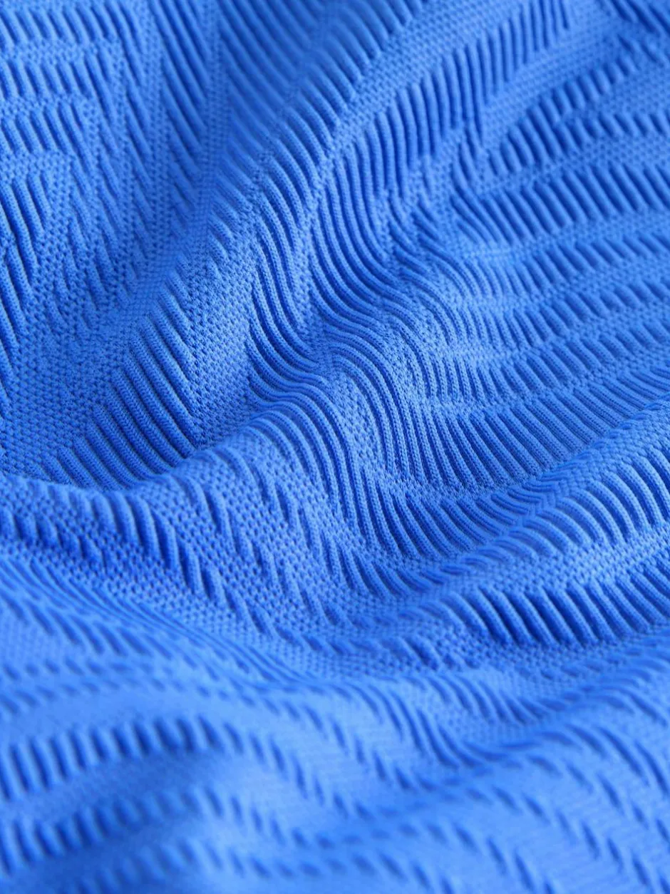 Next Cornflower Blue Textured High Neck Tummy Control Swimsuit Best