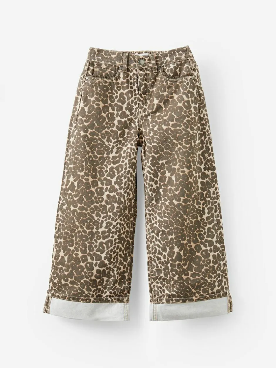 Cotton On Animal Embellished Super Wide Denim Jeans Hot