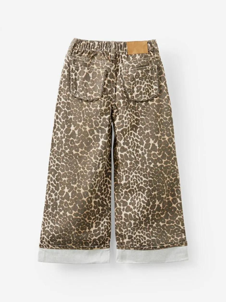 Cotton On Animal Embellished Super Wide Denim Jeans Hot