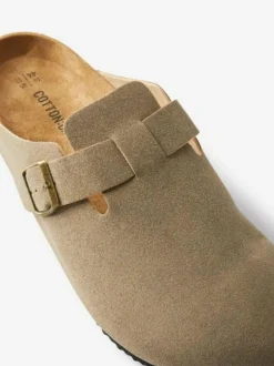 Cotton On Closed Toe Buckle Slide Shoes Natural Best