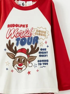Cotton On Adult Matching Family Christmas Raglan Long Sleeve Pyjamas Set Red Best