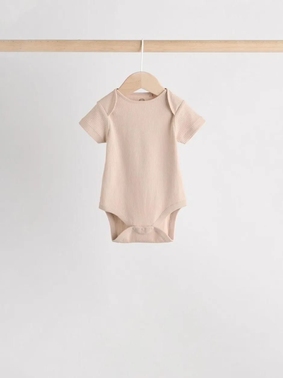 Next Cream Baby Short Sleeve Bodysuits 5 Pack Hot
