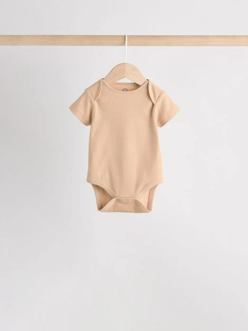 Next Cream Baby Short Sleeve Bodysuits 5 Pack Hot